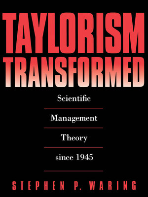 cover image of Taylorism Transformed